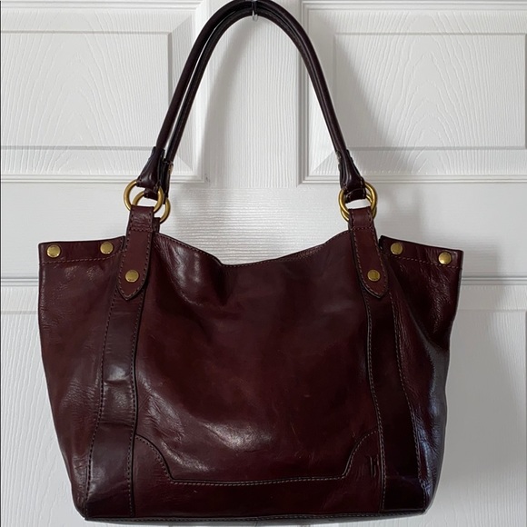 Frye Handbags - Frye Melissa Shoulder Bag Wine Leather